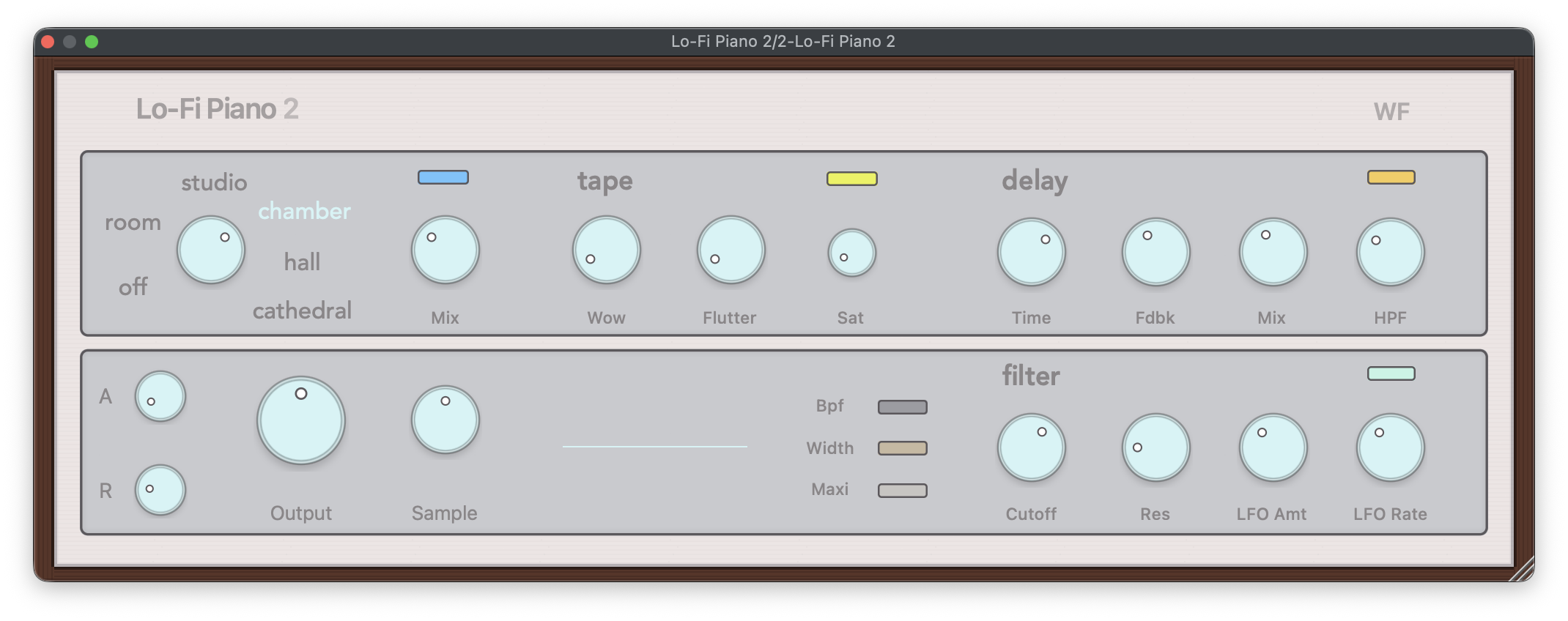 Lo-Fi Piano 2 bright original interface