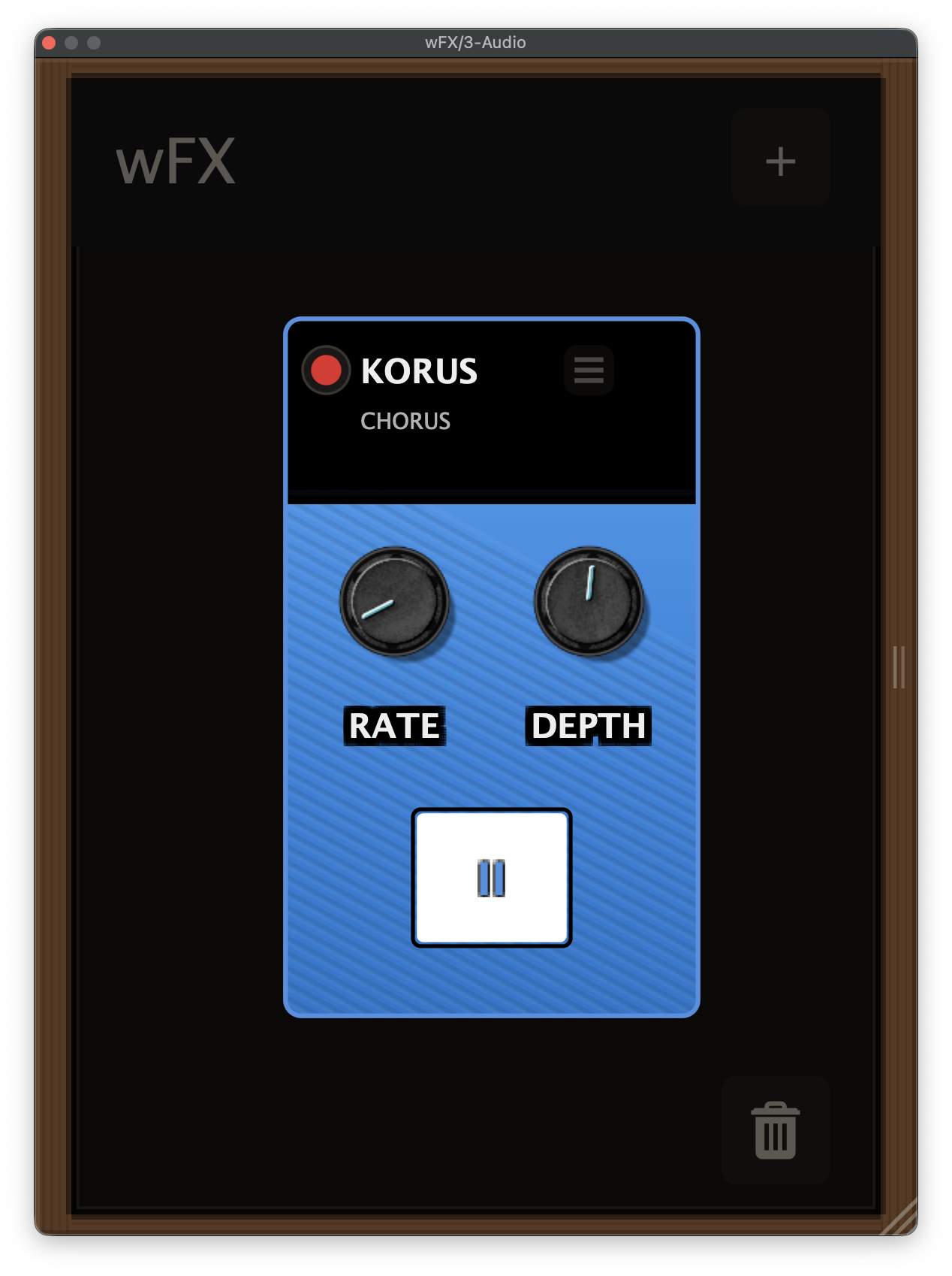 wFX window sized for one module